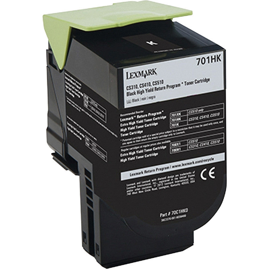 Lexmark 701HK Black Toner Cartridge Return Program High Yield 4,000 Pages 70C1HK0 Lexmark