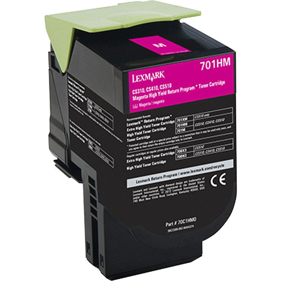 Lexmark Magenta Toner Cartridge Return Program Yield 3,000 Pages 70C1HM0 Lexmark