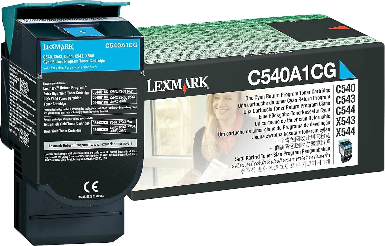 Lexmark C748 Cyan Toner Cartridge Return Program High Yield - C748H4CG LEXMARK