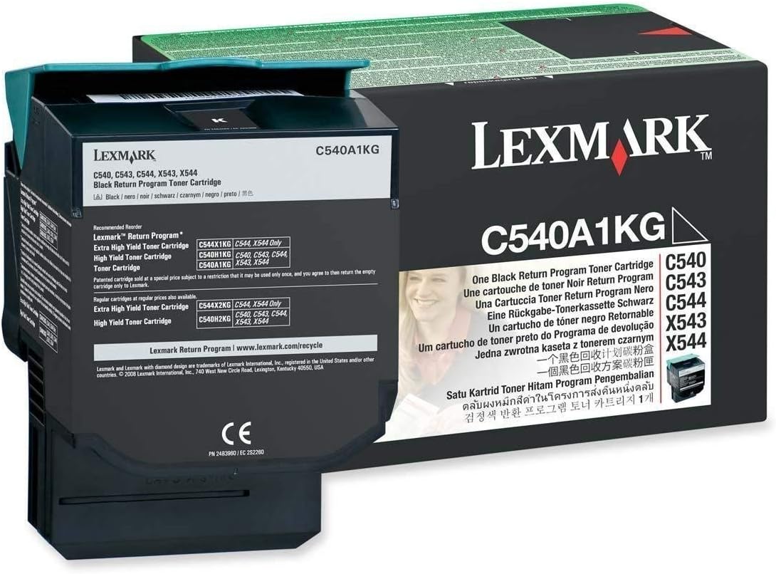 Lexmark Black Toner Cartridge  Return Program Yield 1,000 Pages - 70C00KG LEXMARK
