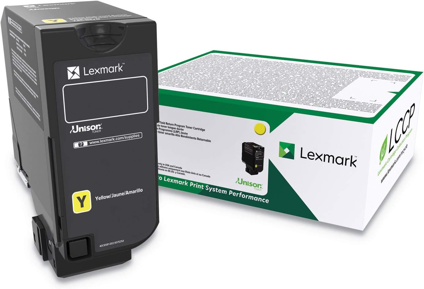 Lexmark Original Toner Cartridge - Yellow - Laser - High Yield - 12000 Pages - 1 Each - 74C0HYG LEXMARK