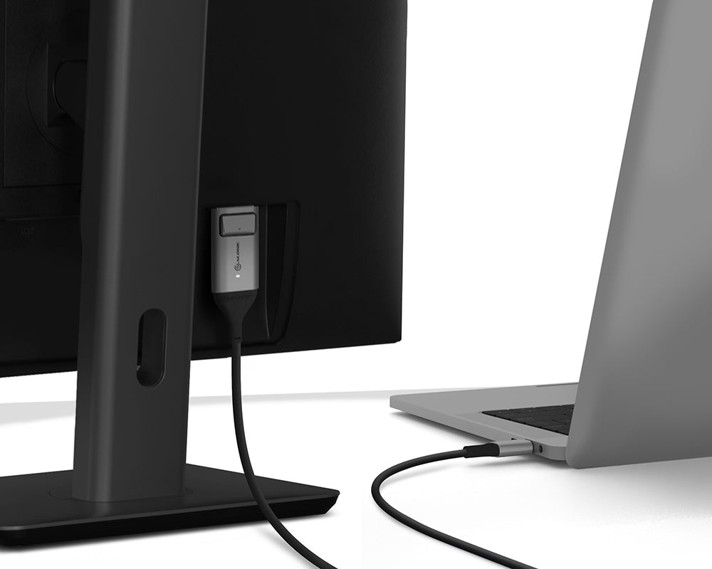ALOGIC 2m Ultra USB-C (Male) to DP (Male) Cable - 4K @60Hz with LED (White) - Box Packaging - eCommerce Business Prime