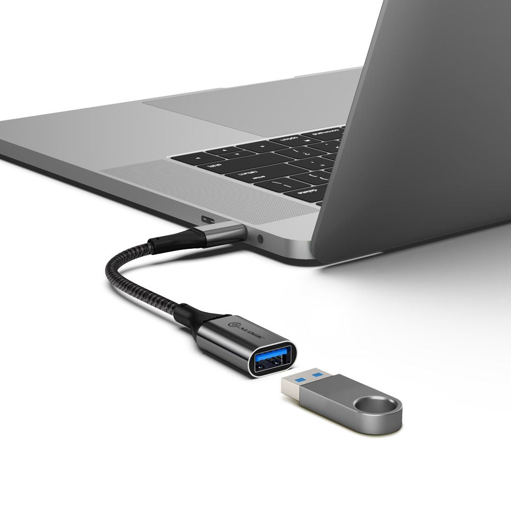 ALOGIC Super Ultra USB 3.1 USB-C to USB-A Adapter - 15cm - Space Grey - eCommerce Business Prime