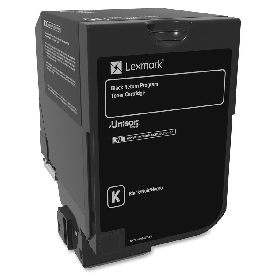 Lexmark CS720, CS/CX725 Black Toner Cartridge Return Program Yield 3,000 Pages 74C10K0 Lexmark