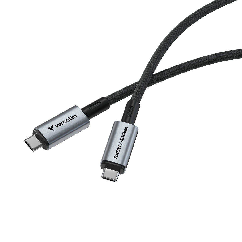 Verbatim Sync & Charge USB C to USB C 240W 40 Gbps 120 cm - 31847 - eCommerce Business Prime