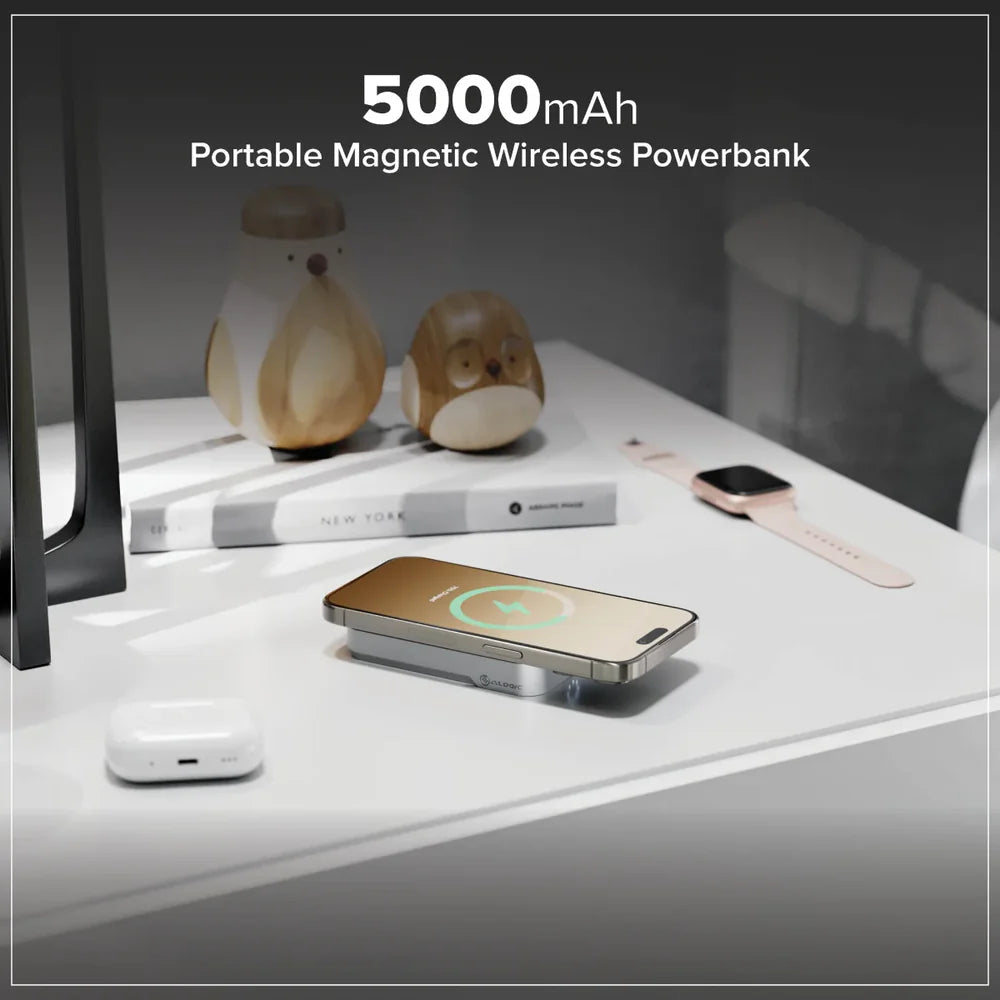 ALOGIC Matrix+ 3-in-1 Magnetic Charging Dock with Apple Watch Charger for iPhone 16-12 , Apple Watch, Airpods , Charging Station for Apple Devices with 5000mAH Wireless Power Bank & 30W Multi Country ...  - MSPBDDAWC-G - eCommerce Business Prime