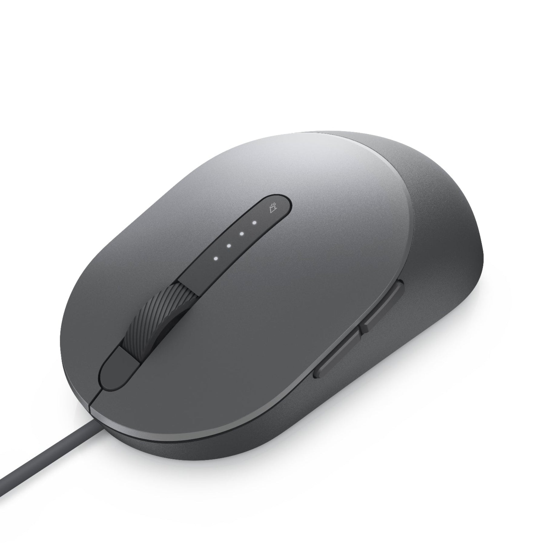 Gray computer mouse on a white background