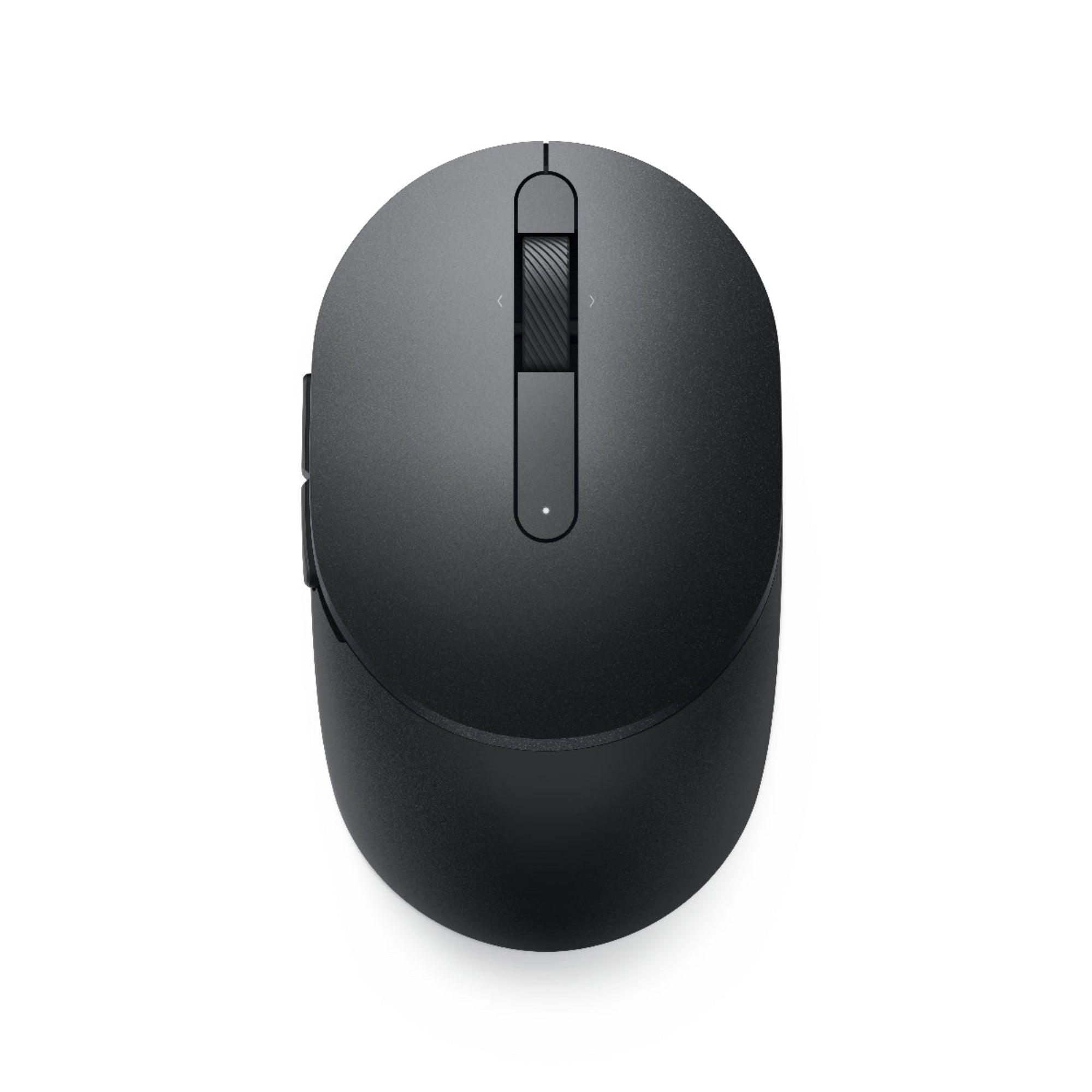 Black computer mouse on a white background