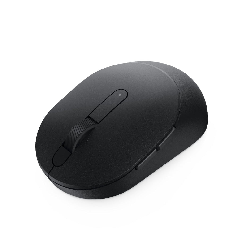Black computer mouse on a white background