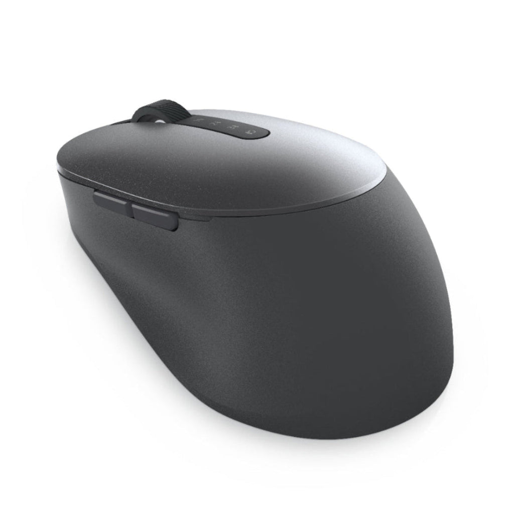 Black computer mouse on a white background