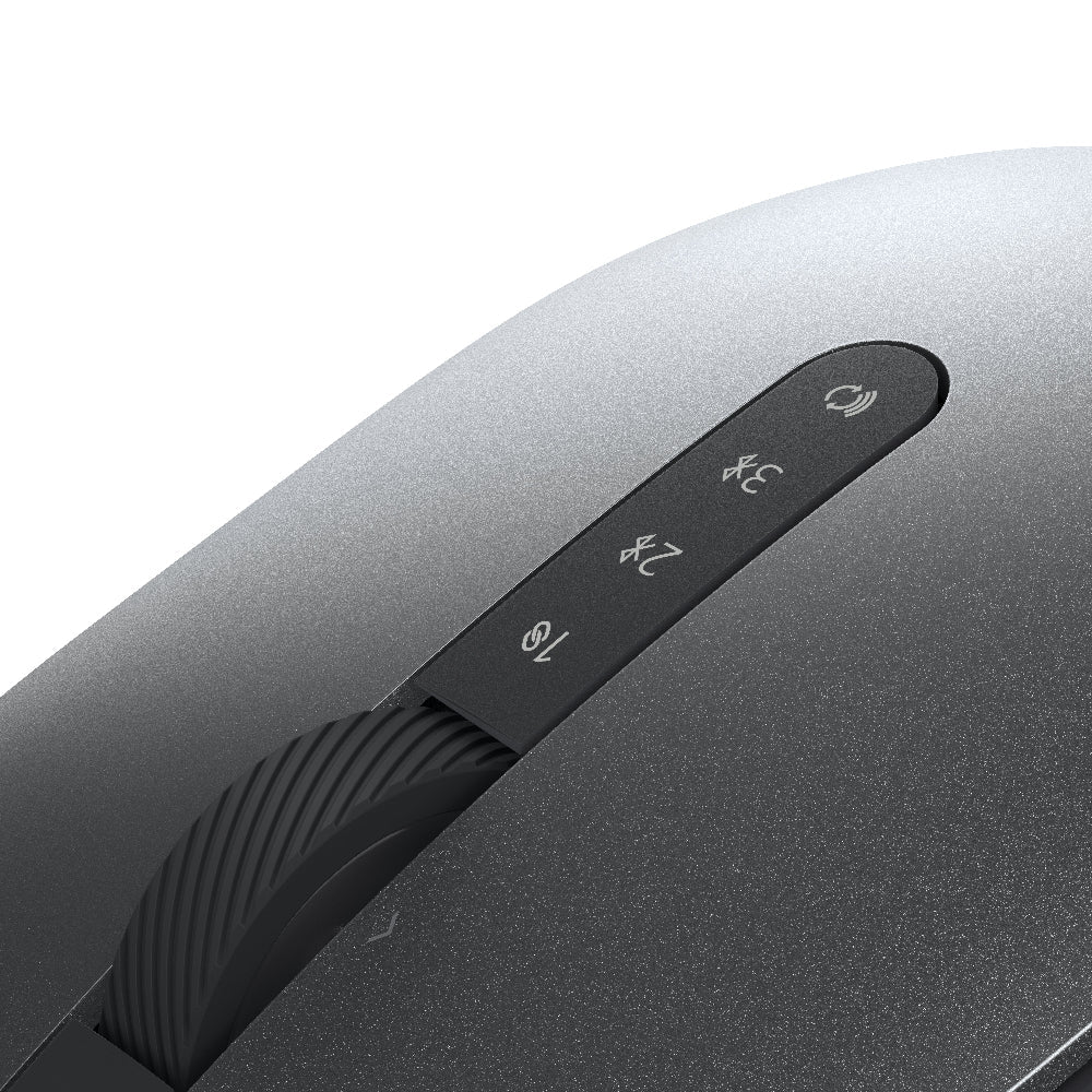 Close-up of a modern electronic device with control buttons on a white background