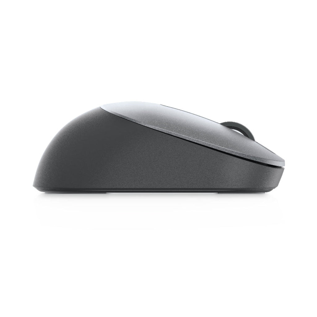 Black computer mouse on a white background