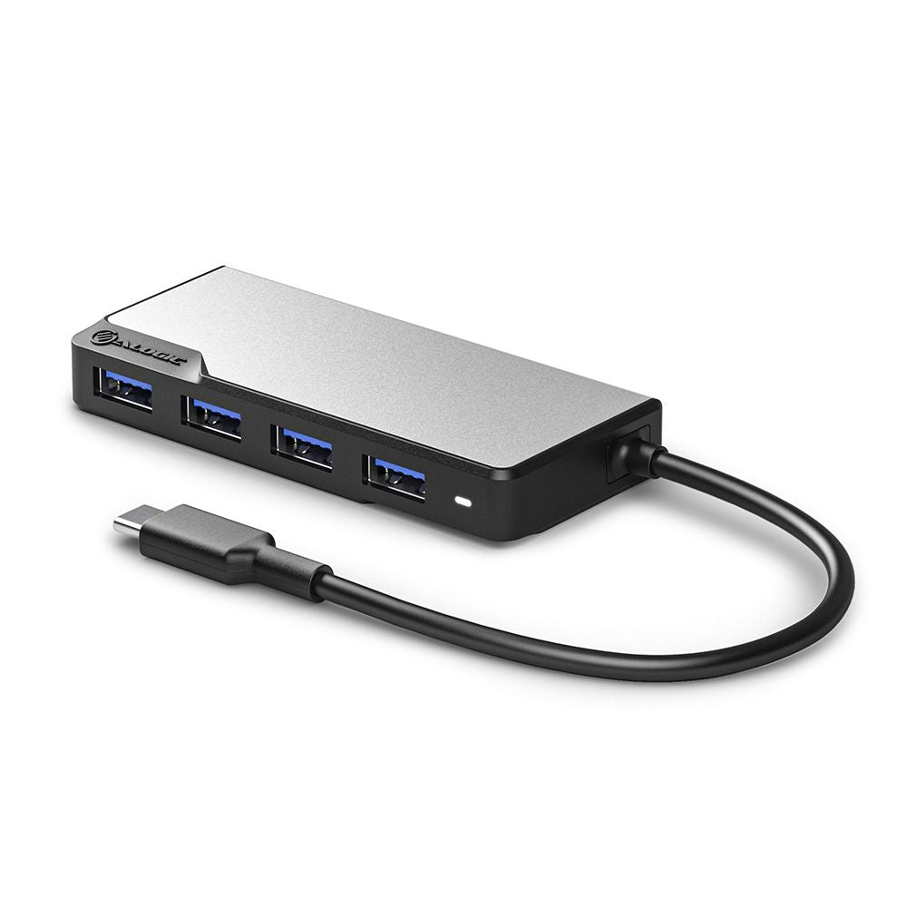 ALOGIC UCFUUA-SGR interface hub USB 3.2 Gen 1 (3.1 Gen 1) Type-C 5000 Mbit/s Black, Silver - eCommerce Business Prime