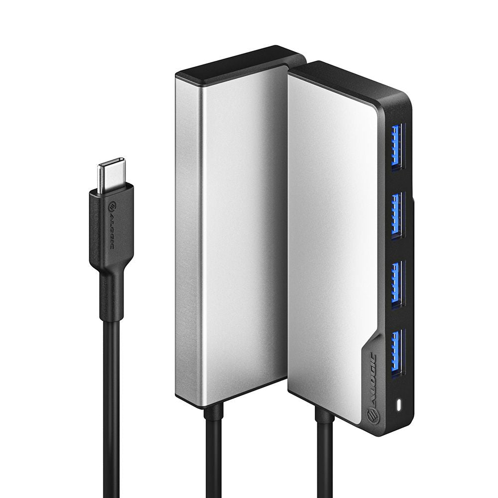 ALOGIC UCFUUA-SGR interface hub USB 3.2 Gen 1 (3.1 Gen 1) Type-C 5000 Mbit/s Black, Silver - eCommerce Business Prime