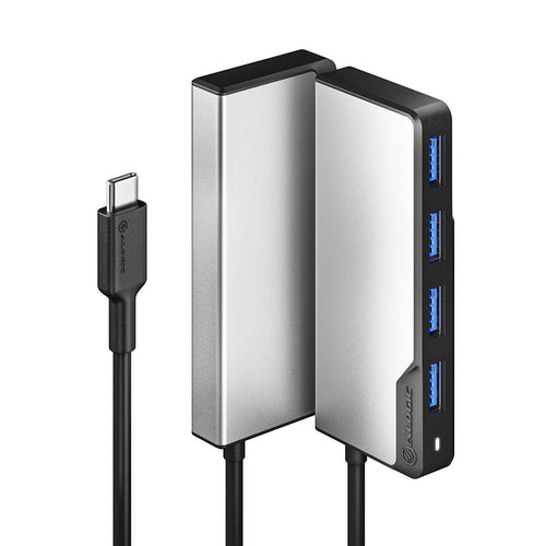 ALOGIC UCFUUA-SGR interface hub USB 3.2 Gen 1 (3.1 Gen 1) Type-C 5000 Mbit/s Black, Silver - eCommerce Business Prime