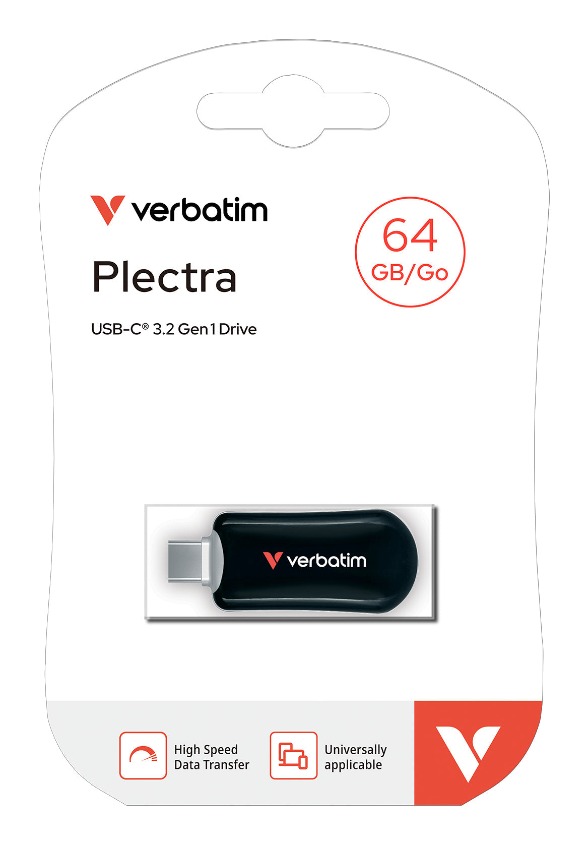 Verbatim Plectra USB-C Flash Drive Black 64GB - 30224 - eCommerce Business Prime