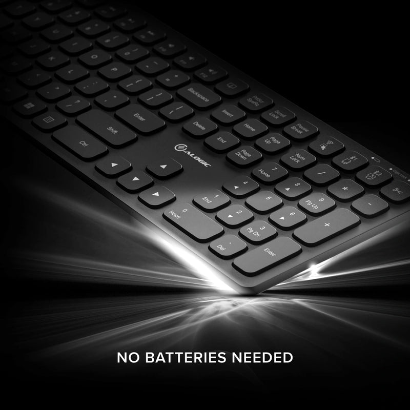 ALOGIC ASKBT3WC keyboard Mouse included Home/Office RF Wireless + Bluetooth Black - ASKBT3WC
