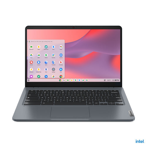 Lenovo 14e Chromebook 35.6 cm (14") Touchscreen Full HD Intel® N N100 4 GB LPDDR5-SDRAM 32 GB eMMC Wi-Fi 6E (802.11ax) ChromeOS Grey - 82W6000AUS - eCommerce Business Prime