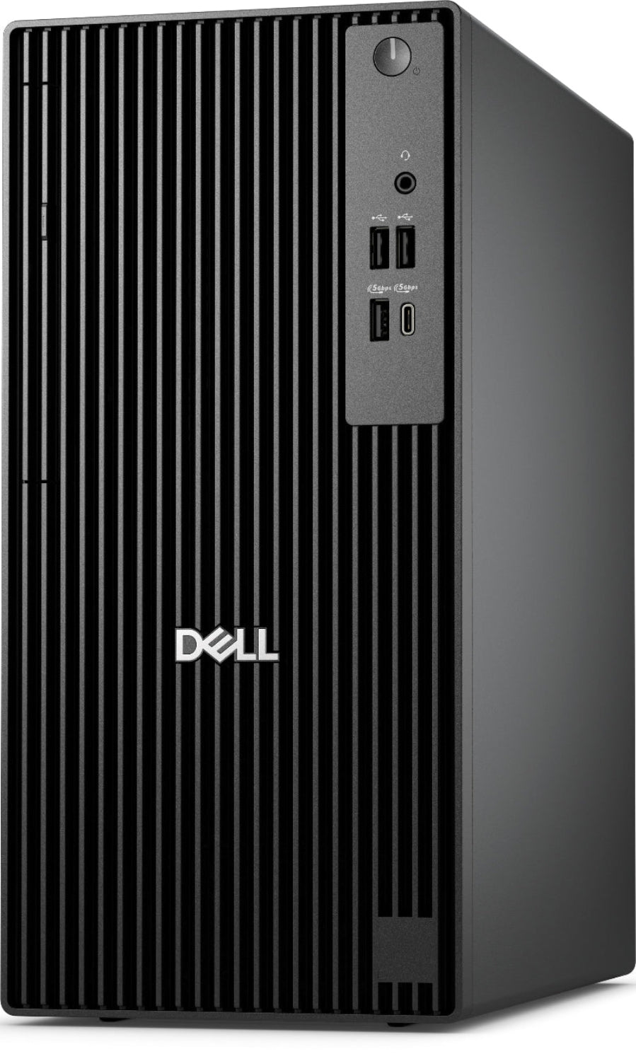 Dell desktop computer tower on a white background