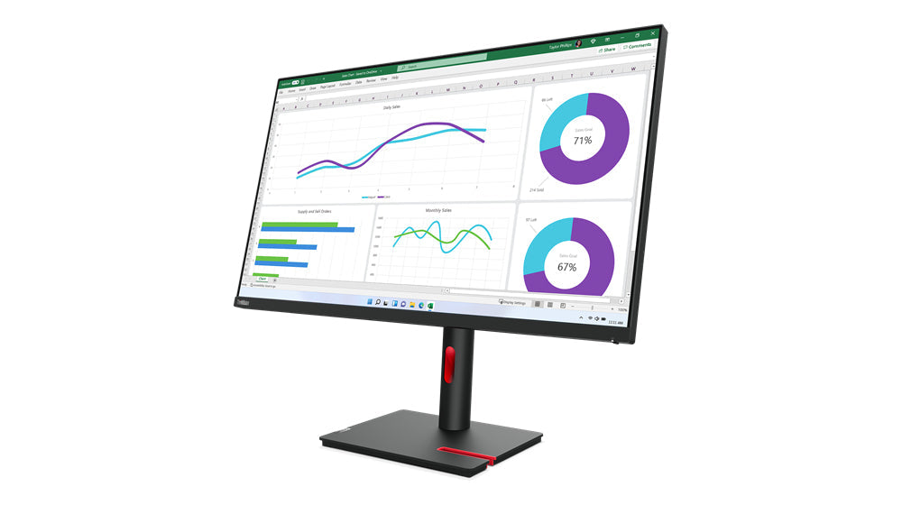 Lenovo ThinkVision T32h-30 LED display 80 cm (31.5") 2560 x 1440 pixels Quad HD Black - 63D3ZAR1US - eCommerce Business Prime
