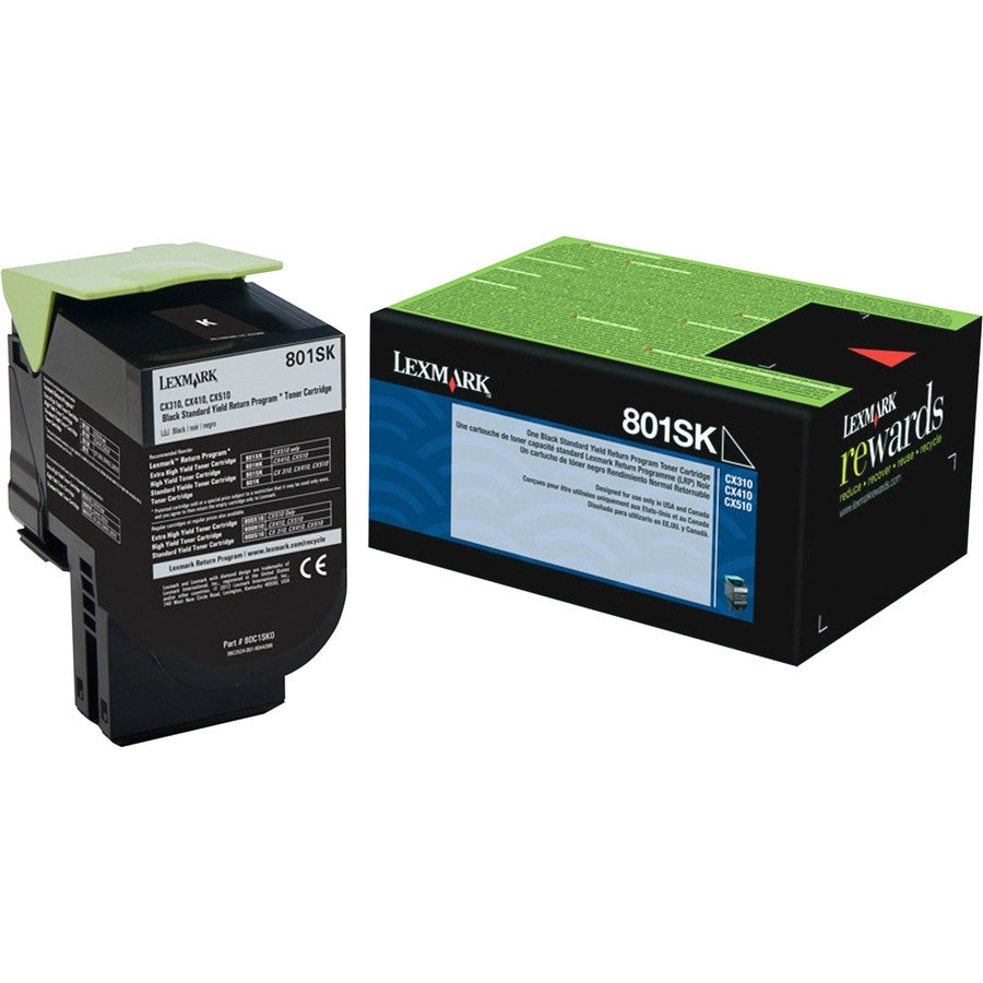 Lexmark Black Toner Cartridge Return Program Yield 8,000 Pages 80C1XK0 Lexmark