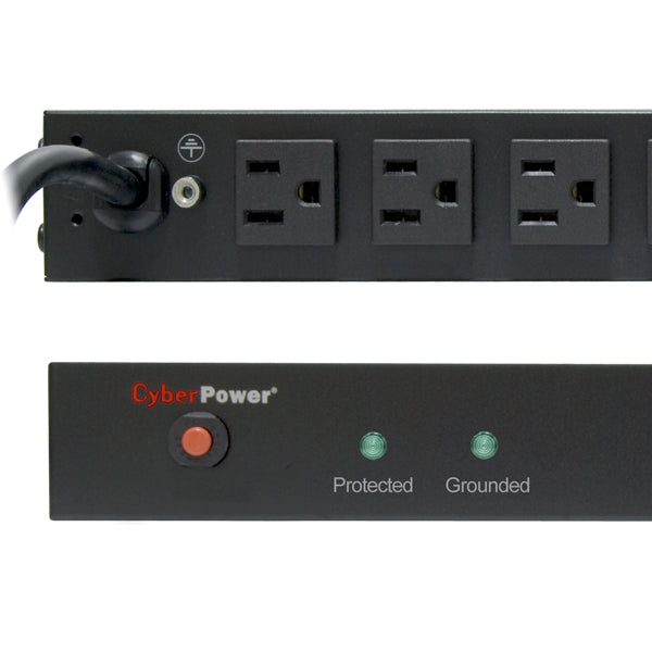 CyberPower RKBS15S2F12R surge protector Black 14 AC outlet(s) 120 V 4.57 m - RKBS15S2F12R - eCommerce Business Prime