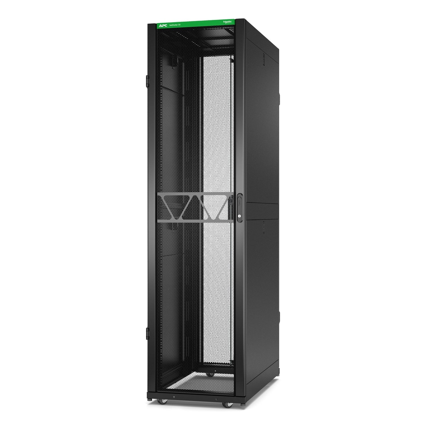 APC NetShelter SX Server Rack Gen 2, 48U, 2258H x 600W x 1070D mm, with Sides, Black - AR3107B2