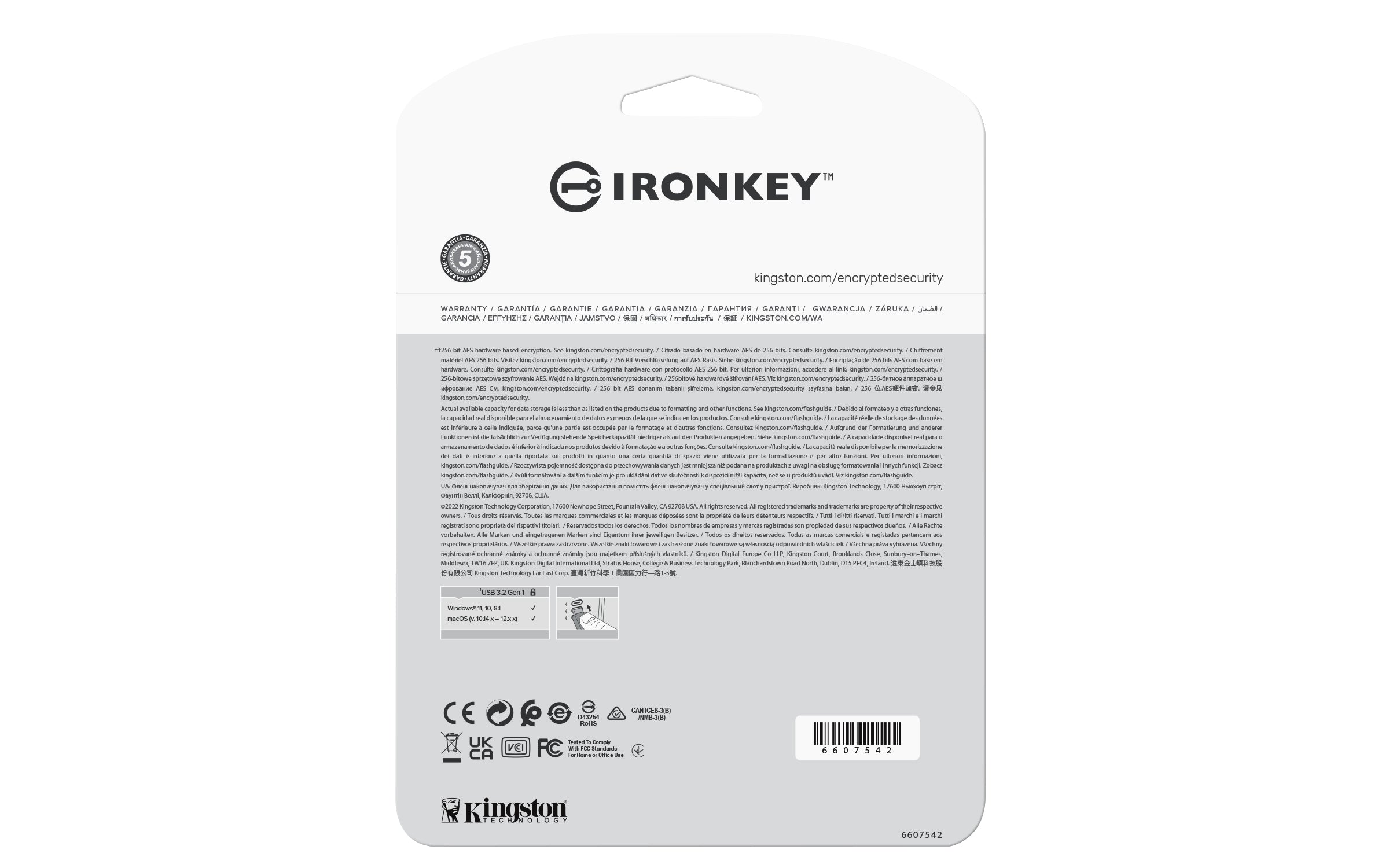 Kingston Technology IronKey 32GB USB-C Vault Privacy 50C AES-256 Encrypted, FIPS 197 - IKVP50C/32GB - eCommerce Business Prime