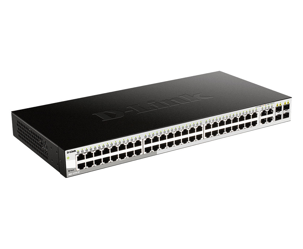 D-Link 52-Port Gigabit Smart Managed Switch including 4 x 100/1000Mbps Combo Ports - DGS-1210-52 - eCommerce Business Prime