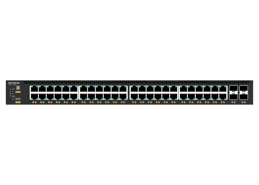 NETGEAR M4350-48G4XF Managed L3 Gigabit Ethernet (10/100/1000) Power over Ethernet (PoE) 1U Black - GSM4352-100NES - eCommerce Business Prime