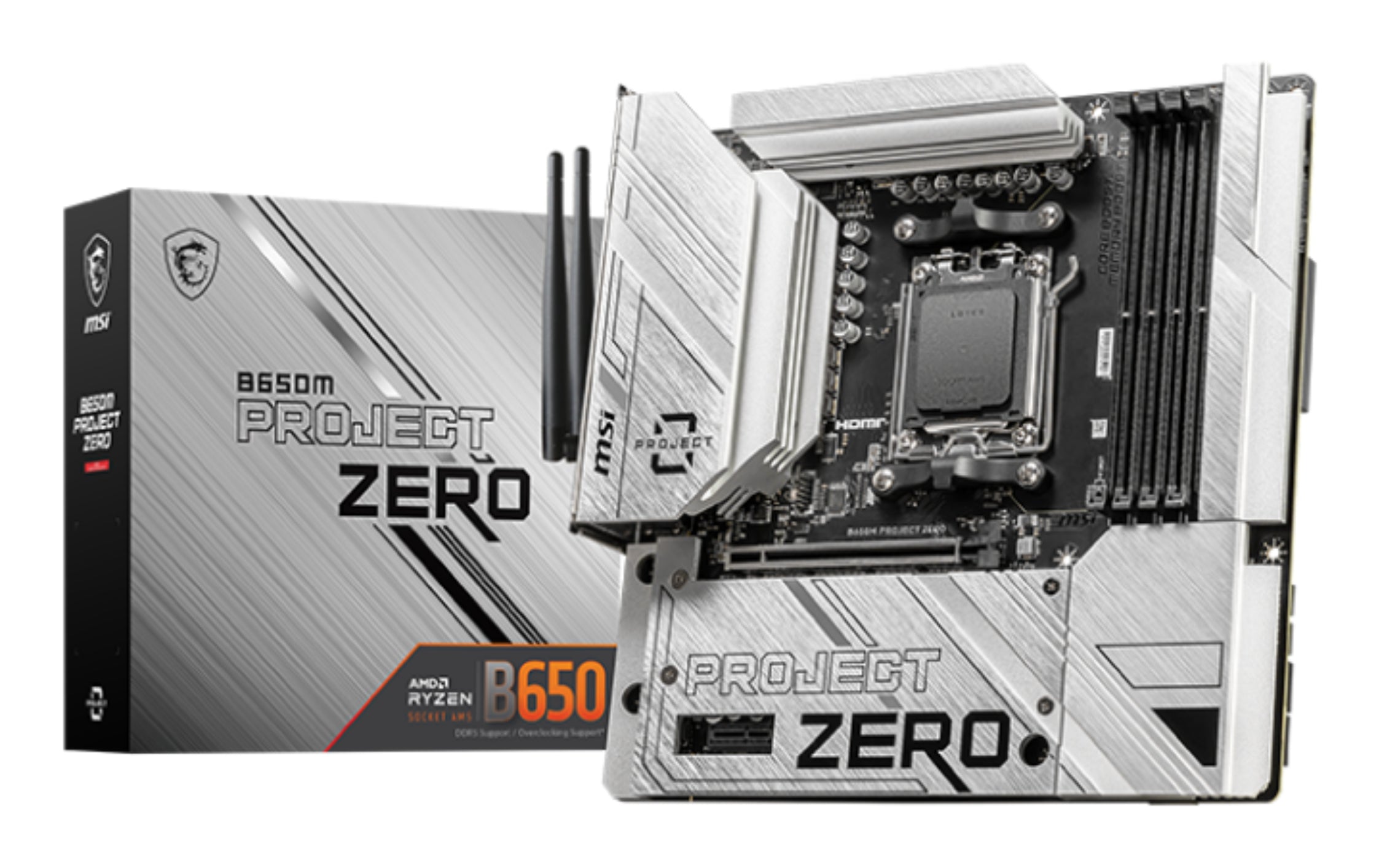 MSI B650M PROJECT ZERO motherboard AMD B650 Socket AM5 micro ATX - B650MPZERO - eCommerce Business Prime