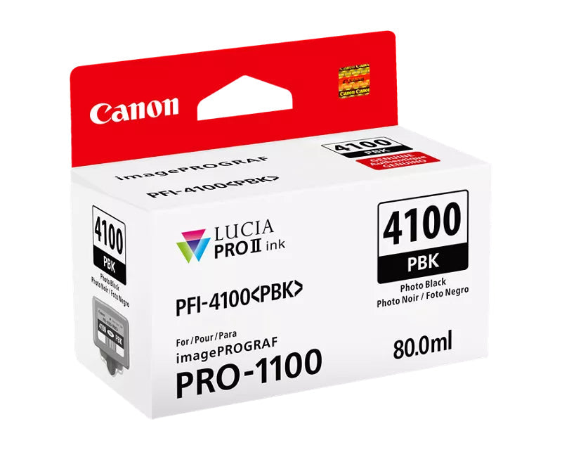 Canon LUCIA PRO II PFI-4100 Photo Black Ink Tank - 6777C002 - eCommerce Business Prime