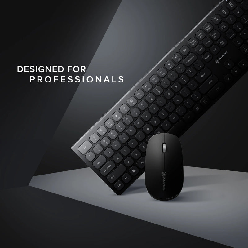ALOGIC ASKBT3WC keyboard Mouse included Home/Office RF Wireless + Bluetooth Black - ASKBT3WC
