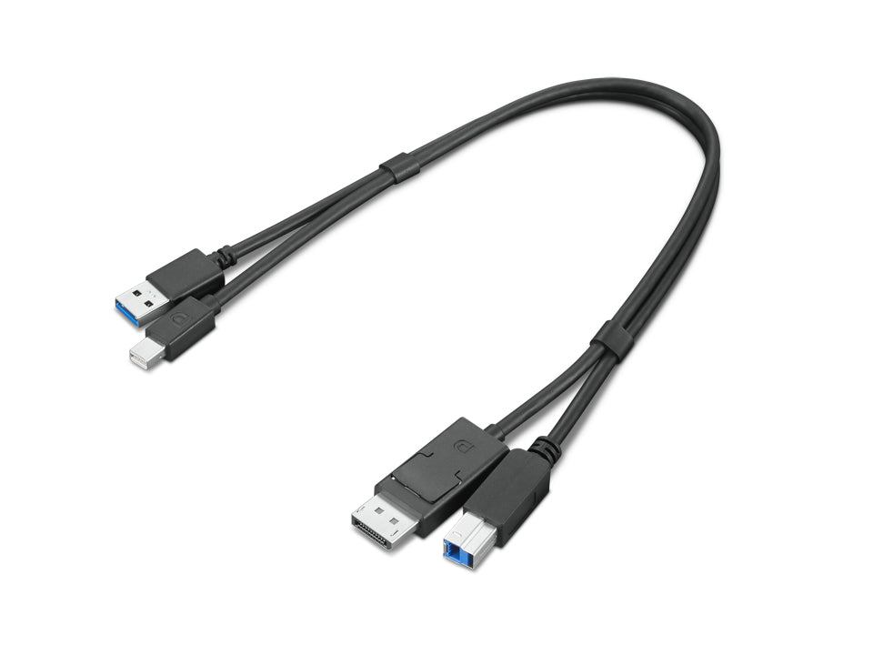 Lenovo 4X91D11453 USB cable USB 3.2 Gen 1 (3.1 Gen 1) 0.43 m USB A USB B Black - 4X91D11453 - eCommerce Business Prime