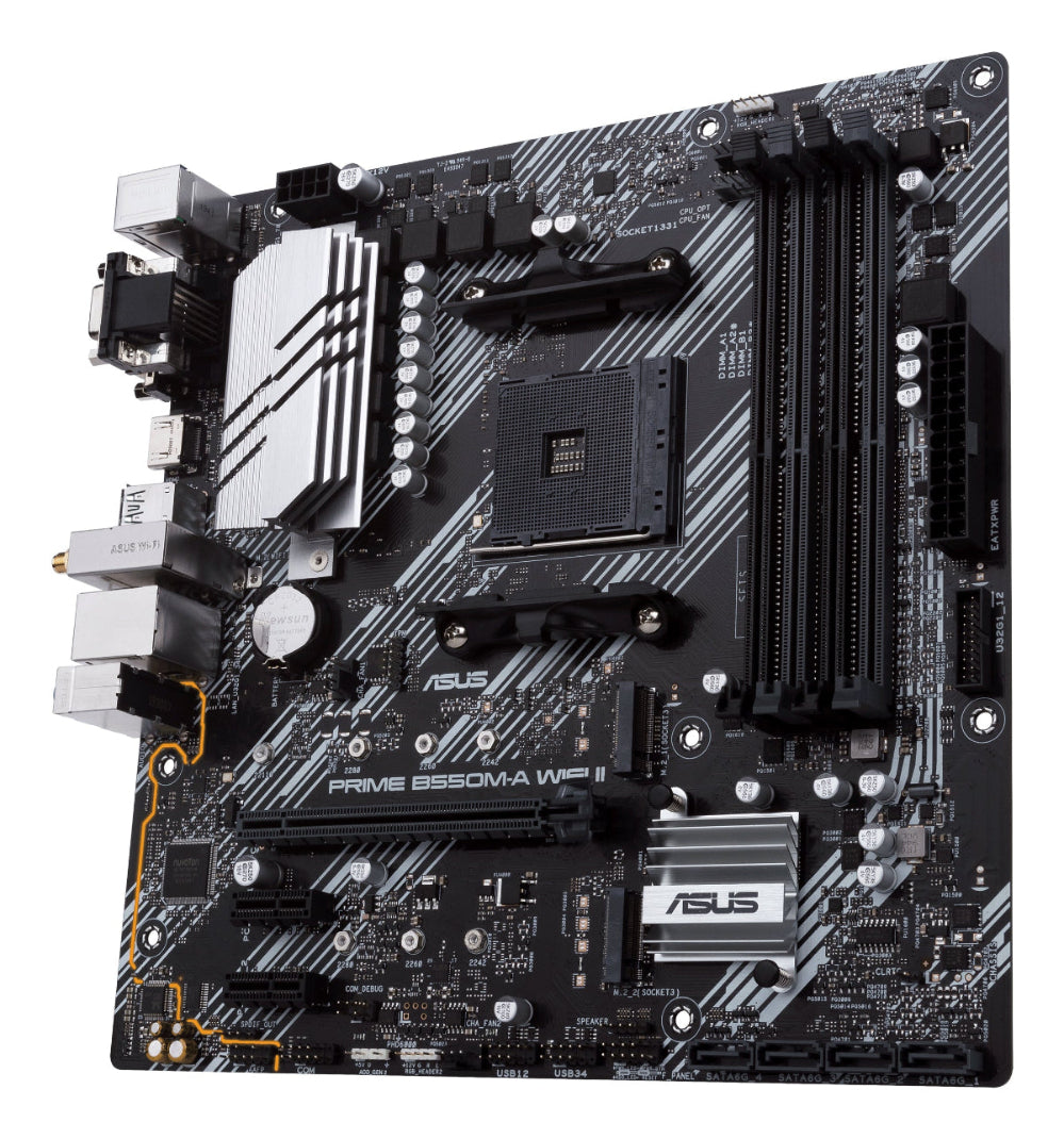 Asus motherboard on a white background