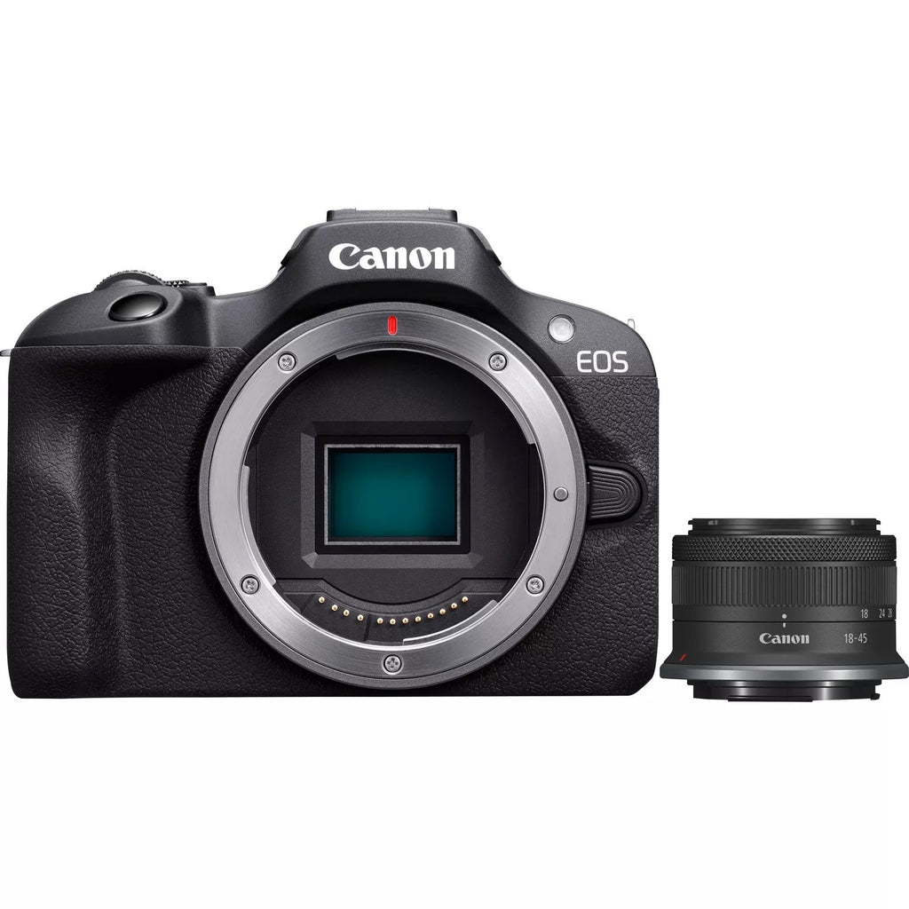 Canon EOS R100 + RF-S 18-45mm F4.5-6.3 IS STM Kit MILC 24.1 MP CMOS 6000 x 4000 pixels Black - 6052C012 - eCommerce Business Prime