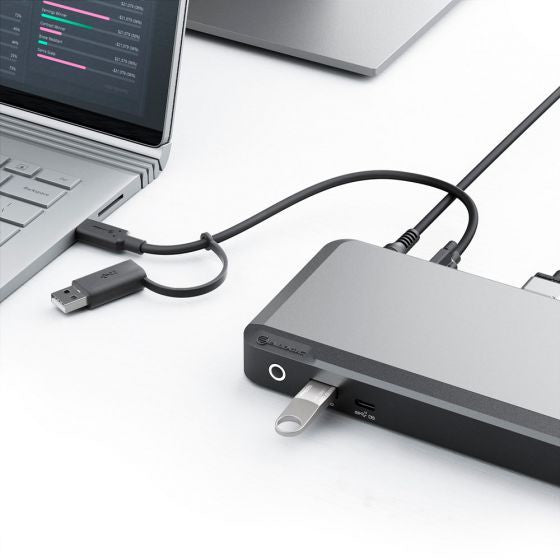 ALOGIC DUPRDX2-100 laptop dock/port replicator Wired USB 3.2 Gen 1 (3.1 Gen 1) Type-C Black, Grey - eCommerce Business Prime