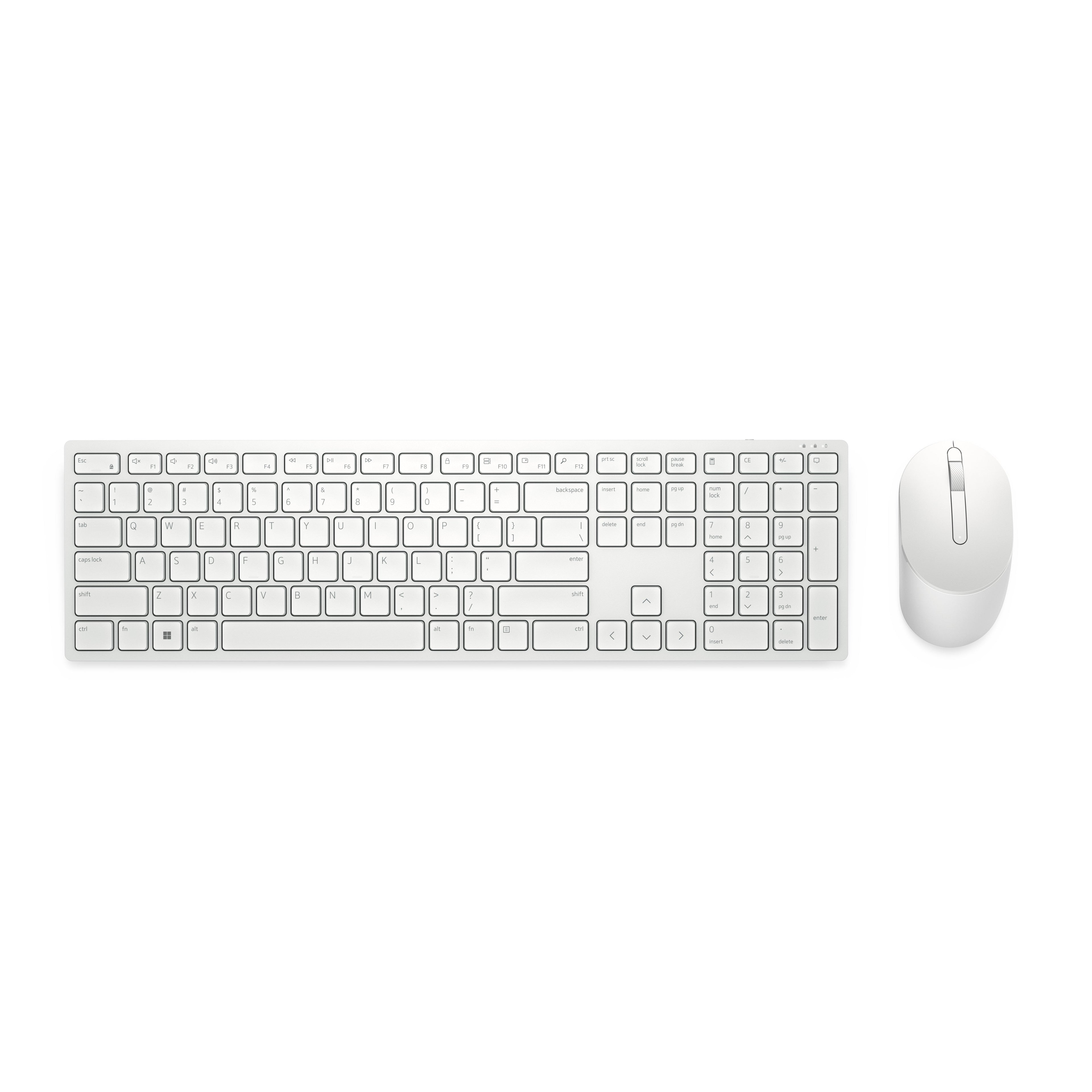 DELL KM5221W-WH keyboard Mouse included Office RF Wireless QWERTY US English White DELL