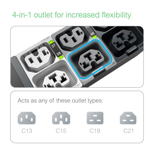 APC NetShelter Rack PDU Advanced power distribution unit (PDU) 40 AC outlet(s) 0U Black - APDU10151SM - eCommerce Business Prime