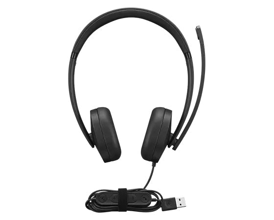 Lenovo 4XD1P83425 headphones/headset Wired Head-band Calls/Music USB Type-A Black - 4XD1P83425 - eCommerce Business Prime
