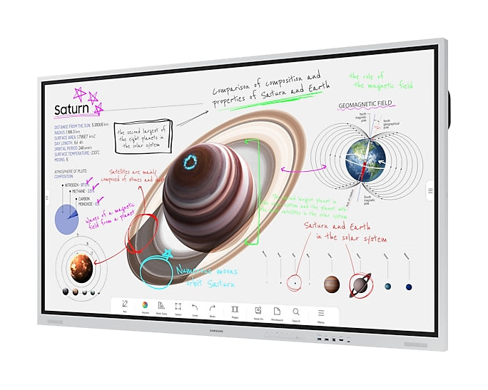 Samsung WM75B interactive whiteboard 190.5 cm (75") 3840 x 2160 pixels Touchscreen Grey USB / Bluetooth - eCommerce Business Prime