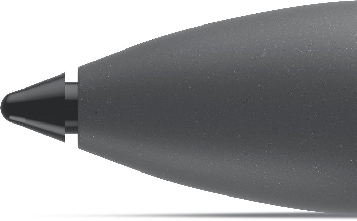 Close-up of a black pen on a white background