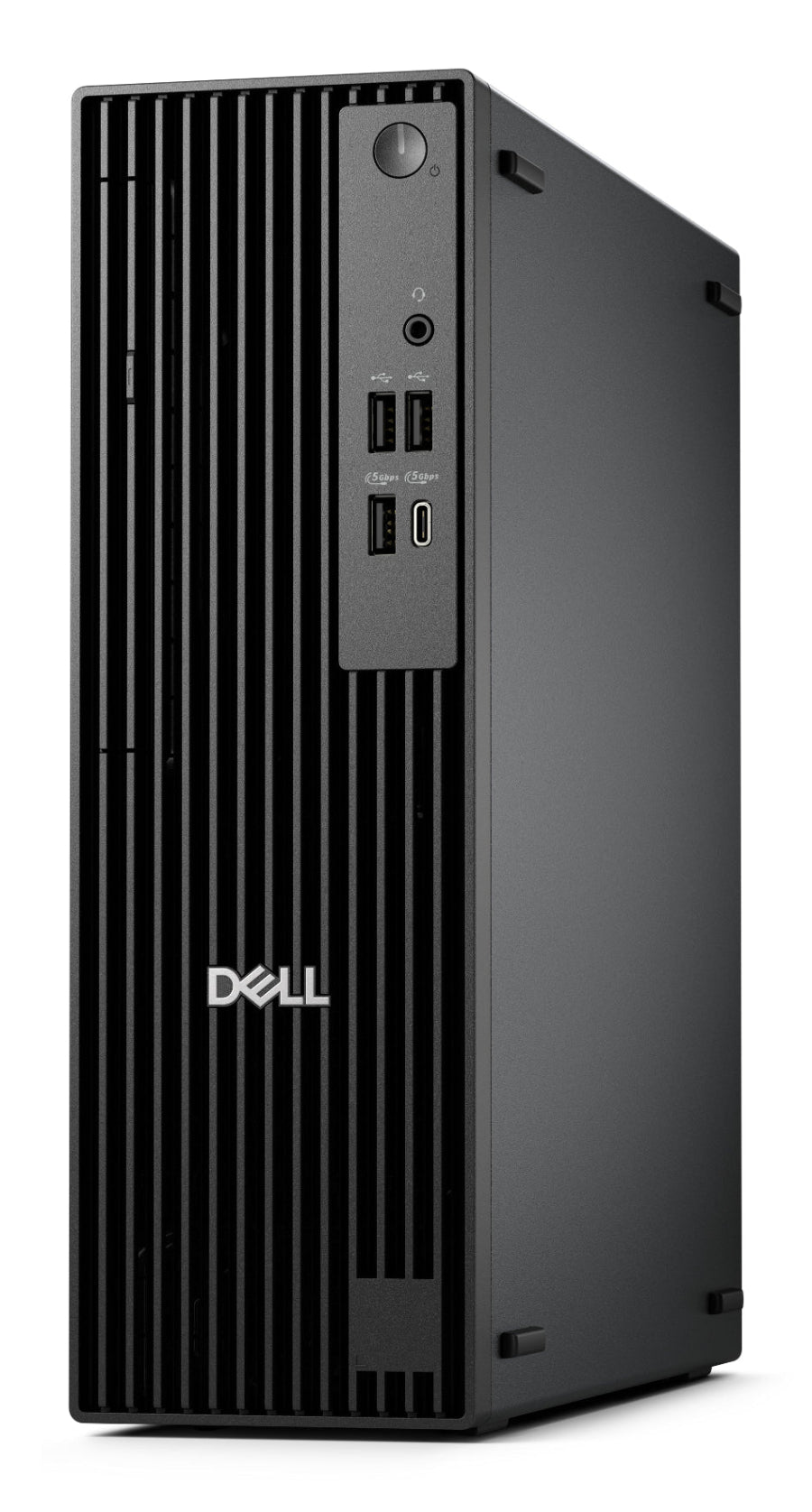 Dell computer tower on a white background