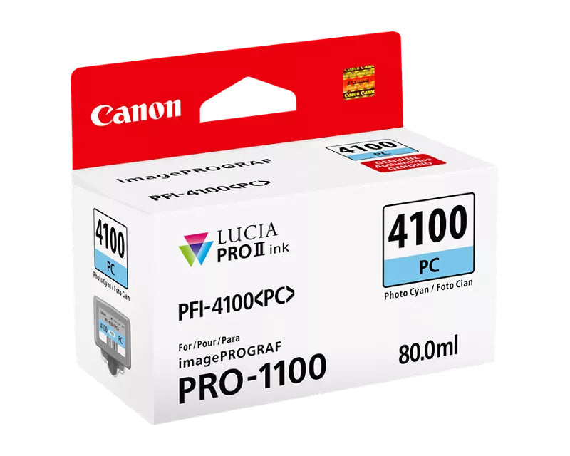 Canon LUCIA PRO II PFI-4100 Photo Cyan Ink Tank - 6781C002 - eCommerce Business Prime