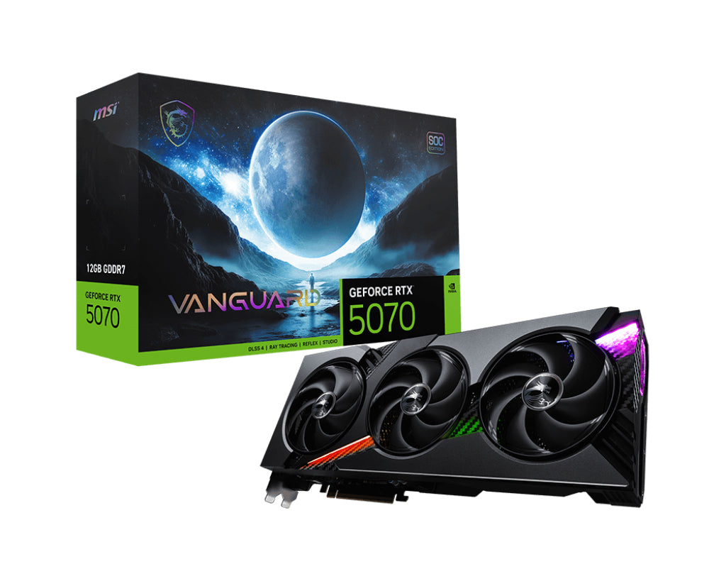 MSI GeForce RTX 5070 12G VANGUARD SOC NVIDIA 12 GB GDDR7 - G5070-12VGS - eCommerce Business Prime