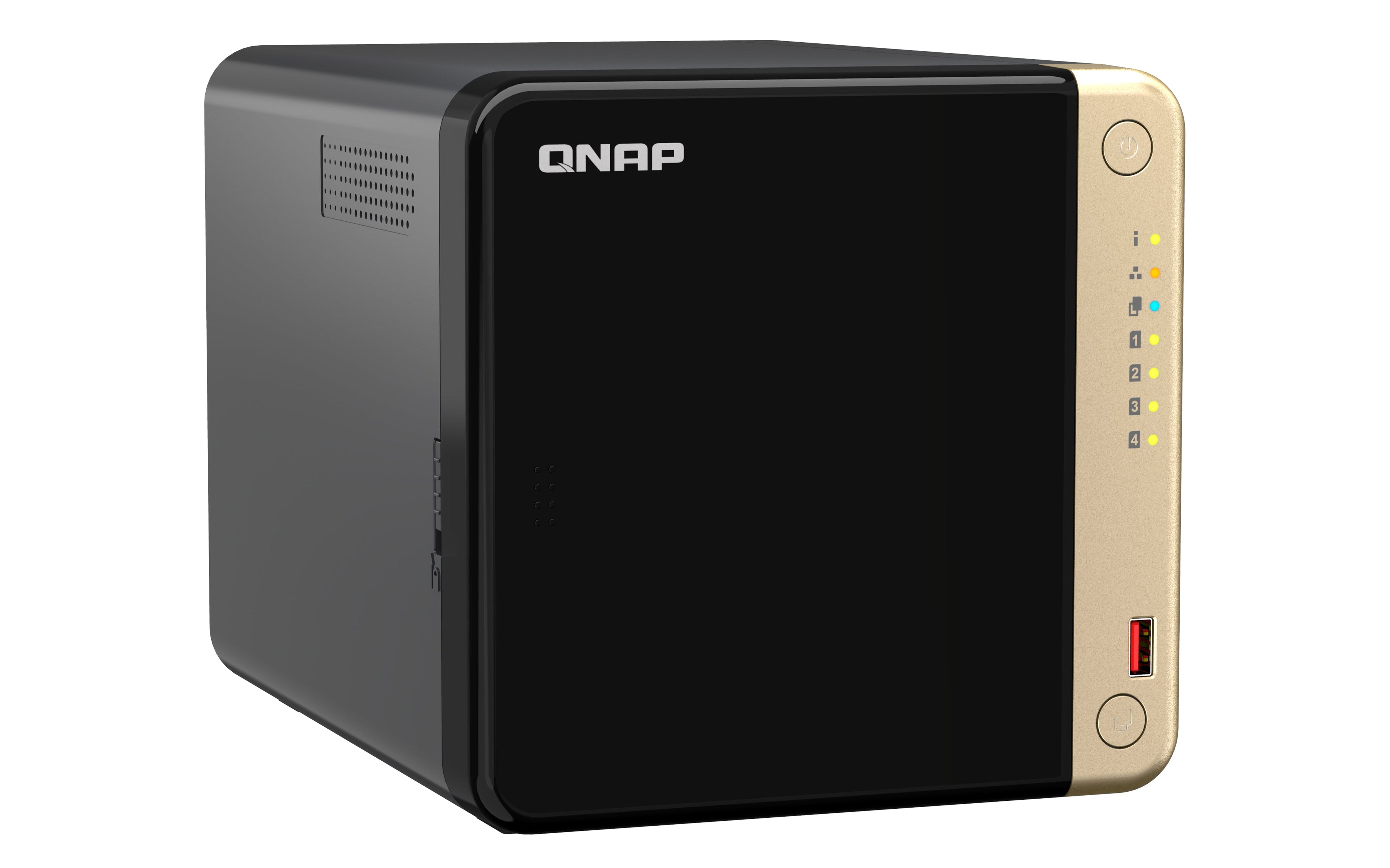 QNAP TS-464 NAS Tower Intel® Celeron® N5095 8 GB 0 TB QNAP QTS Black, Bronze - TS-464-8G-US - eCommerce Business Prime