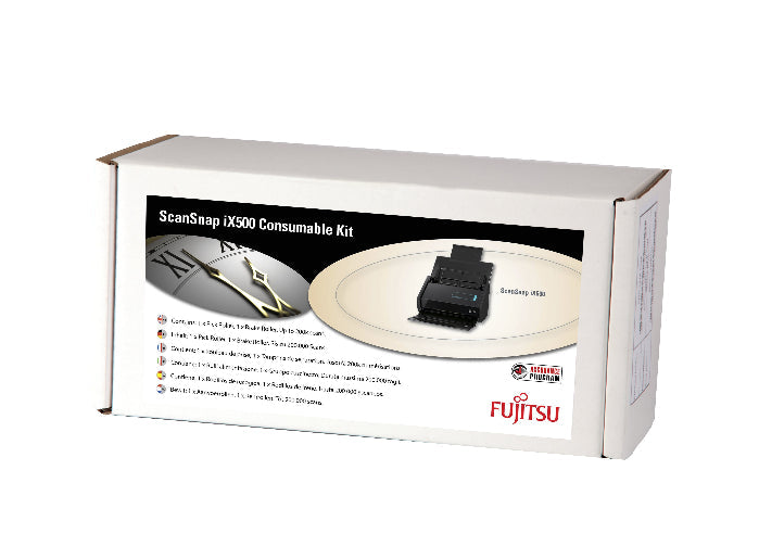 Fujitsu ScanSnap DX500 Consumable Kit packaging on a white background