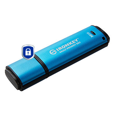 Kingston Technology IronKey 32GB USB-C Vault Privacy 50C AES-256 Encrypted, FIPS 197 - IKVP50C/32GB - eCommerce Business Prime