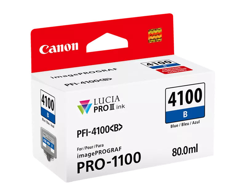 Canon LUCIA PRO II PFI-4100 Blue Ink Tank - 6786C002 - eCommerce Business Prime