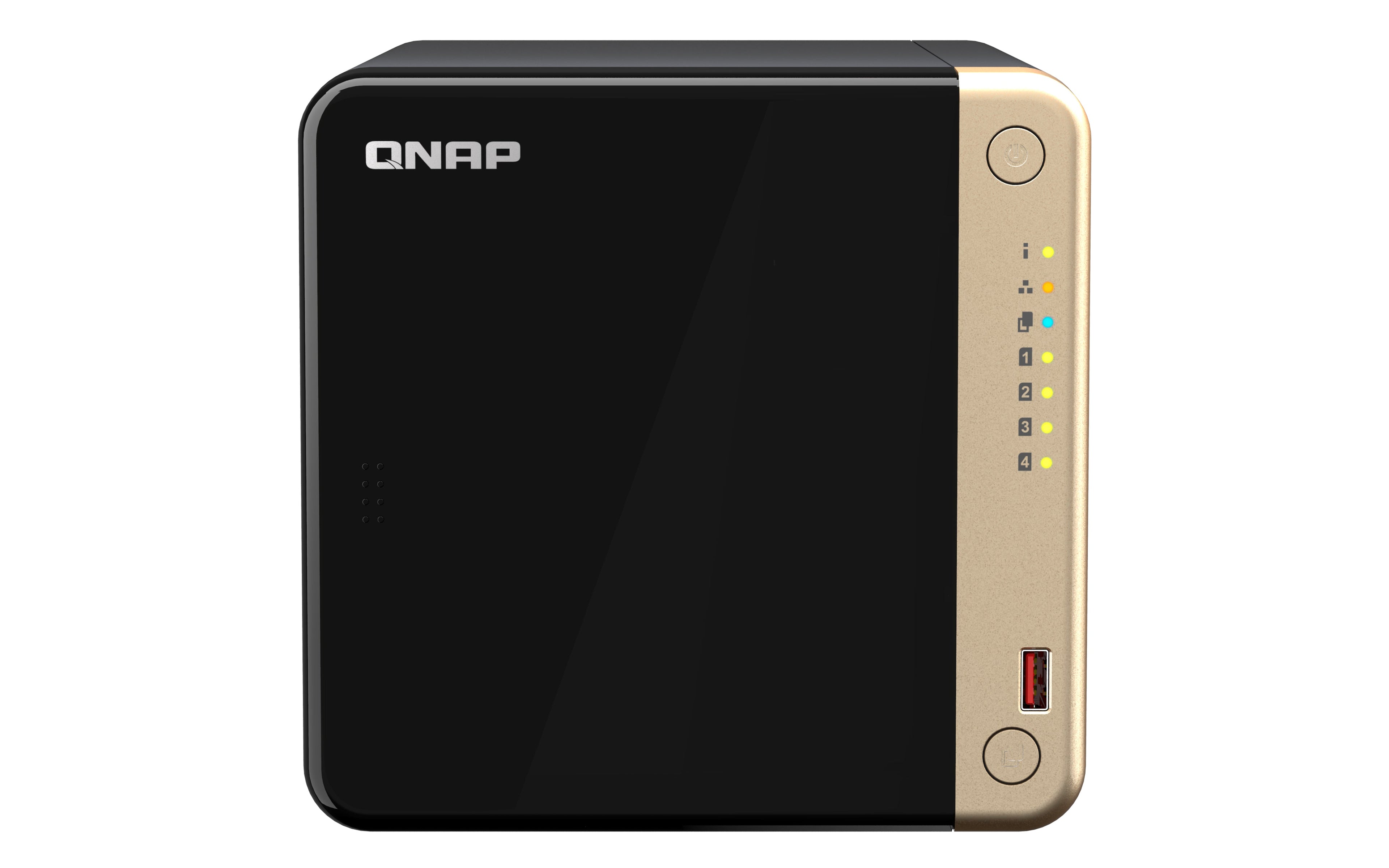 QNAP TS-464 NAS Tower Intel® Celeron® N5095 8 GB 0 TB QNAP QTS Black, Bronze - TS-464-8G-US - eCommerce Business Prime